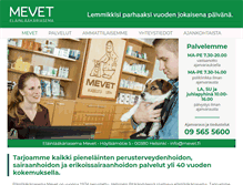 Tablet Screenshot of mevet.fi